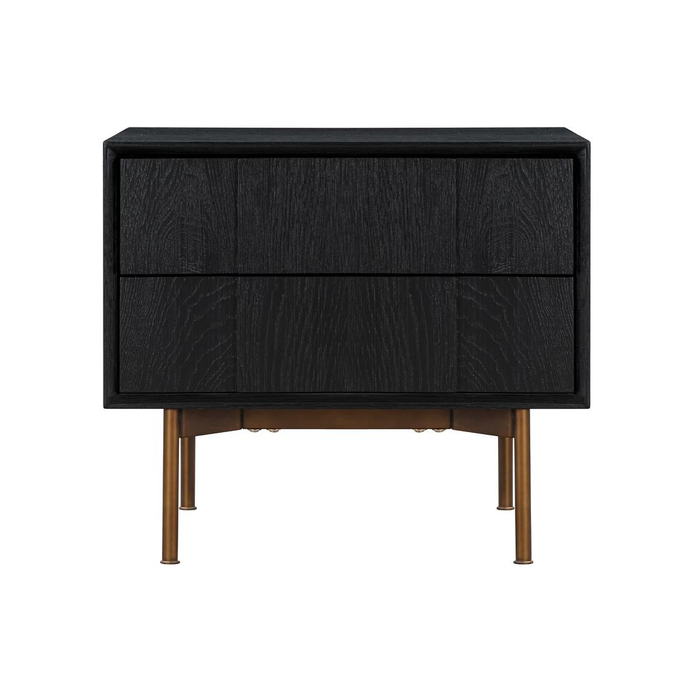 Carnaby King 3 Piece Bedroom Set in Black Brushed Oak Wood. Picture 3