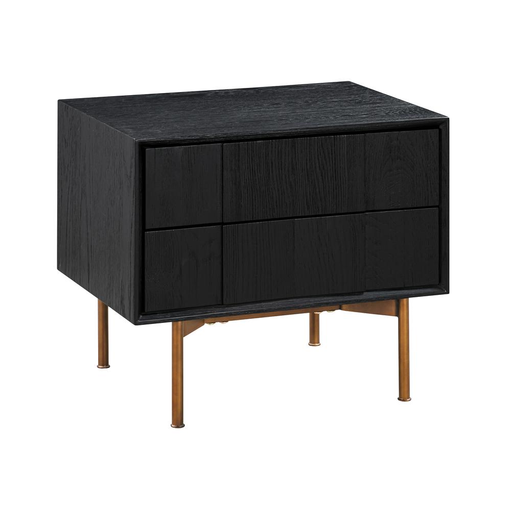 Carnaby King 3 Piece Bedroom Set in Black Brushed Oak Wood. Picture 4