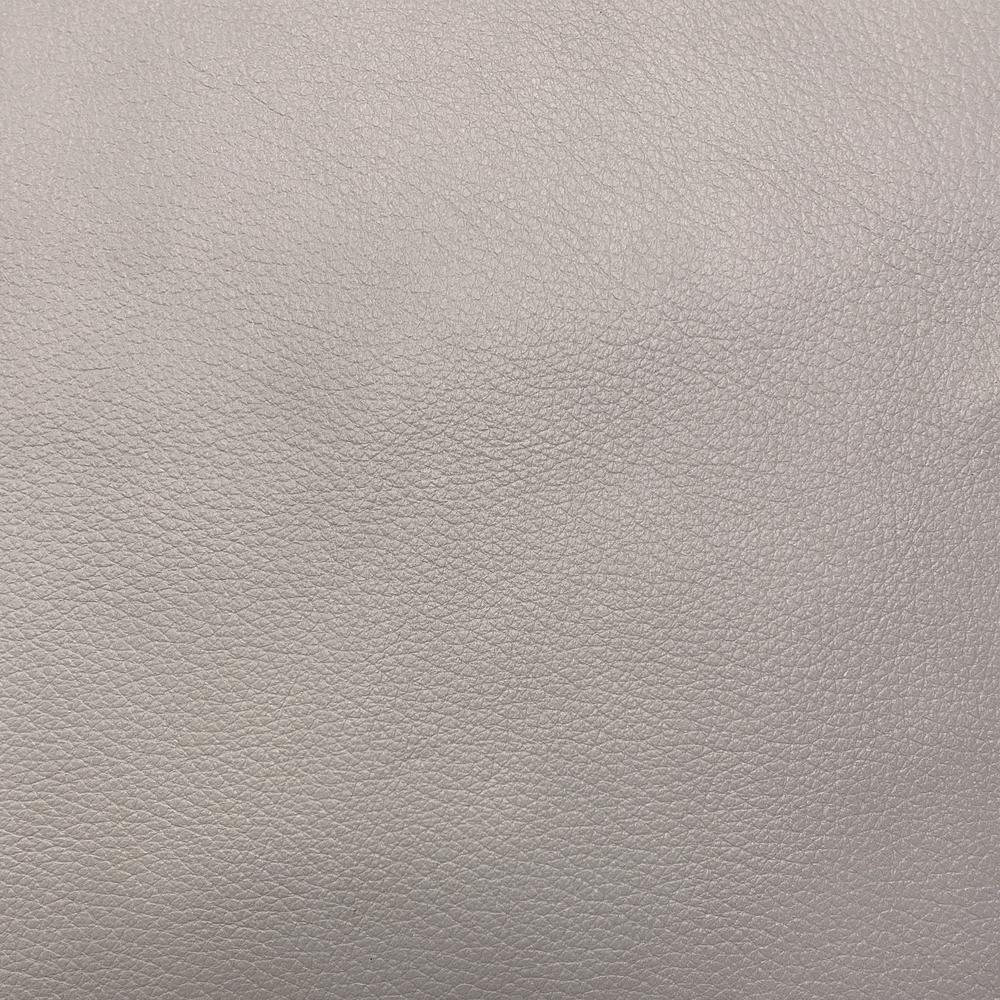 Claude Dual Power Headrest and Lumbar Support Reclining 2 Piece Sofa and Recliner Set in Light Grey Genuine Leather. Picture 7