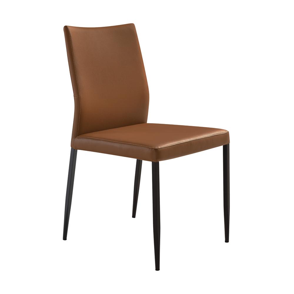 Giana Kash 7 Piece Extendable Dining Set with Brown Faux Leather Chairs. Picture 2