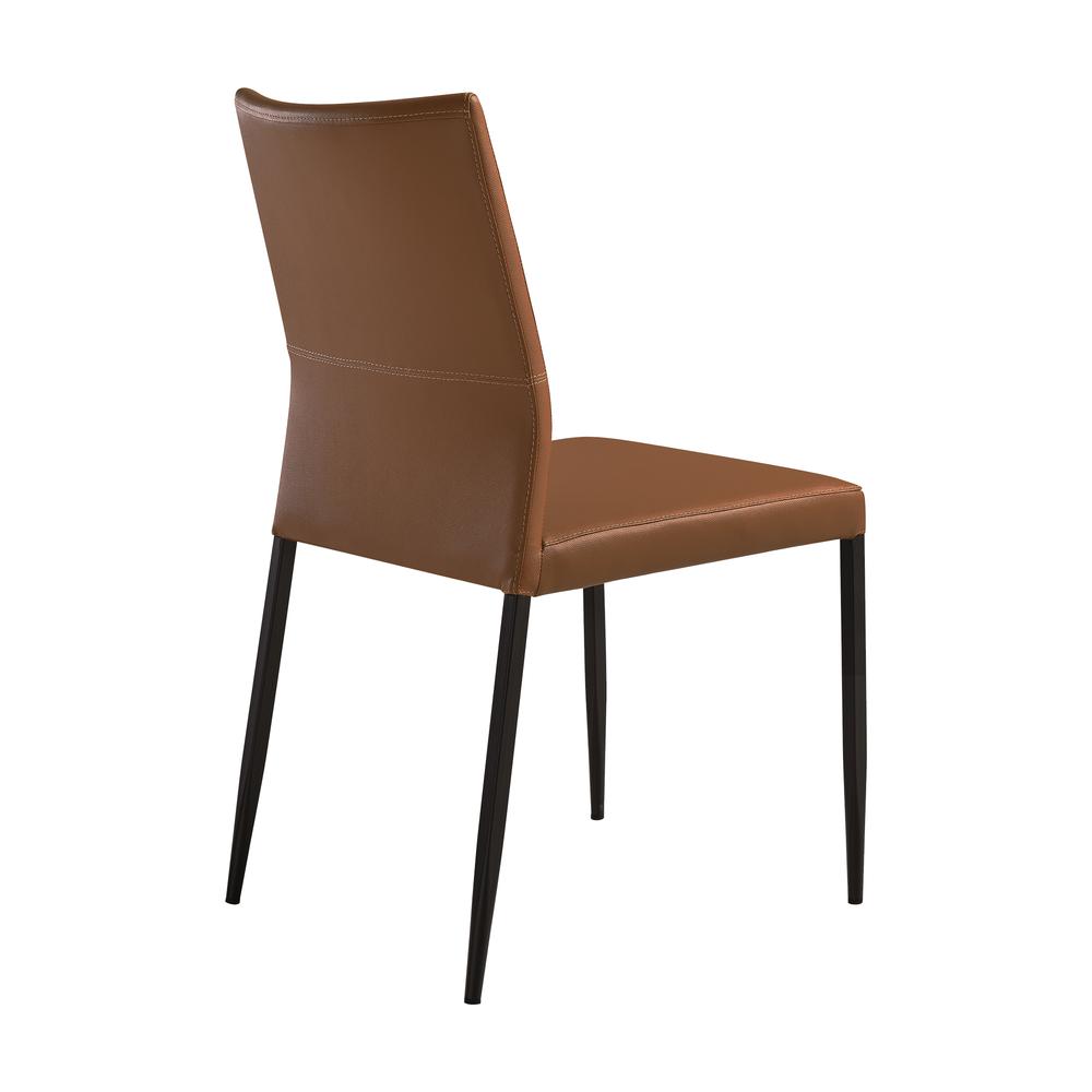 Giana Kash 7 Piece Extendable Dining Set with Brown Faux Leather Chairs. Picture 3