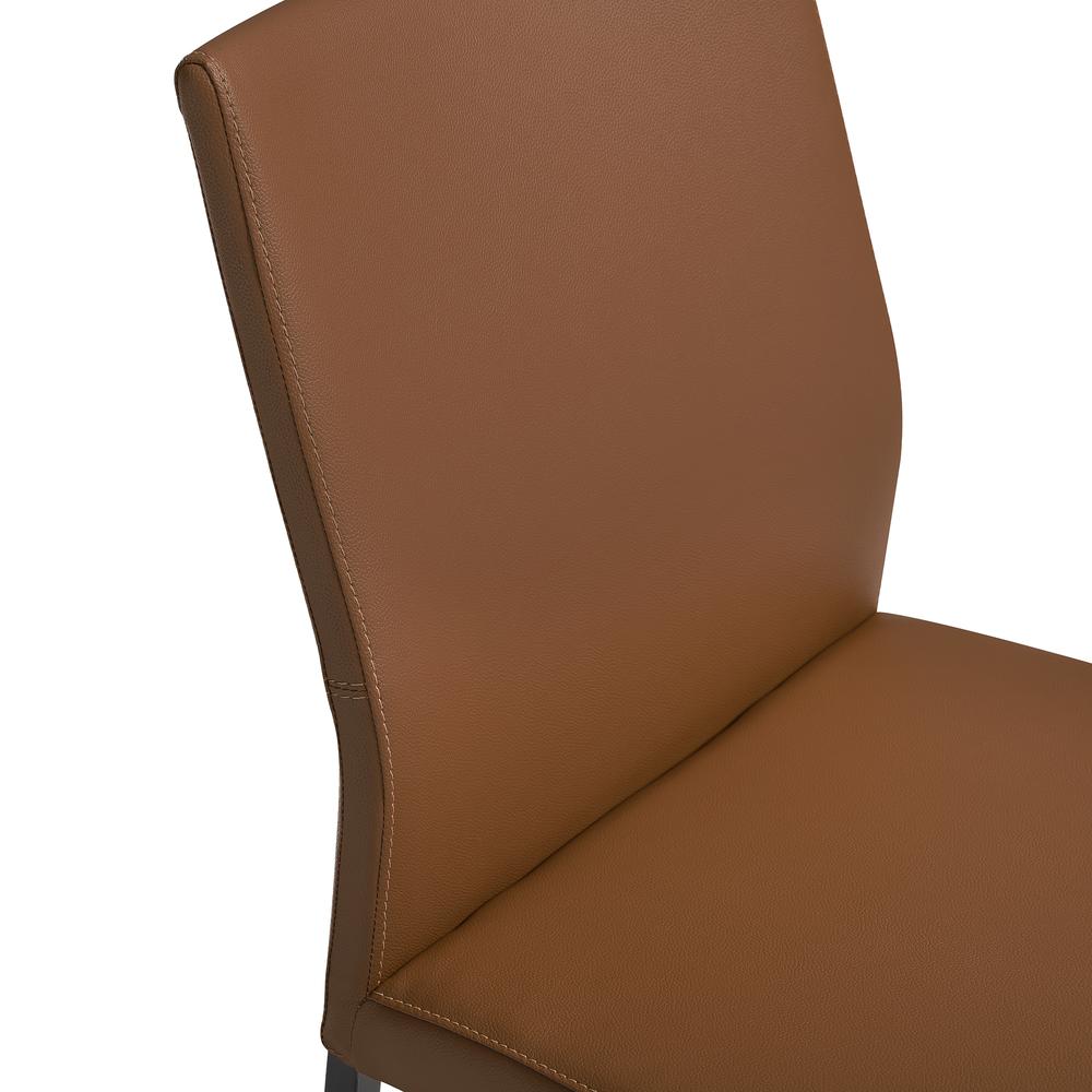 Giana Kash 7 Piece Extendable Dining Set with Brown Faux Leather Chairs. Picture 6
