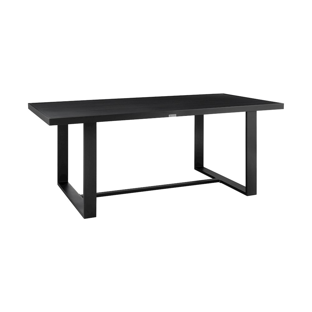 Outdoor Patio 5-Piece Dining Table Set in Aluminum with Gray Rope and Cushions. Picture 5