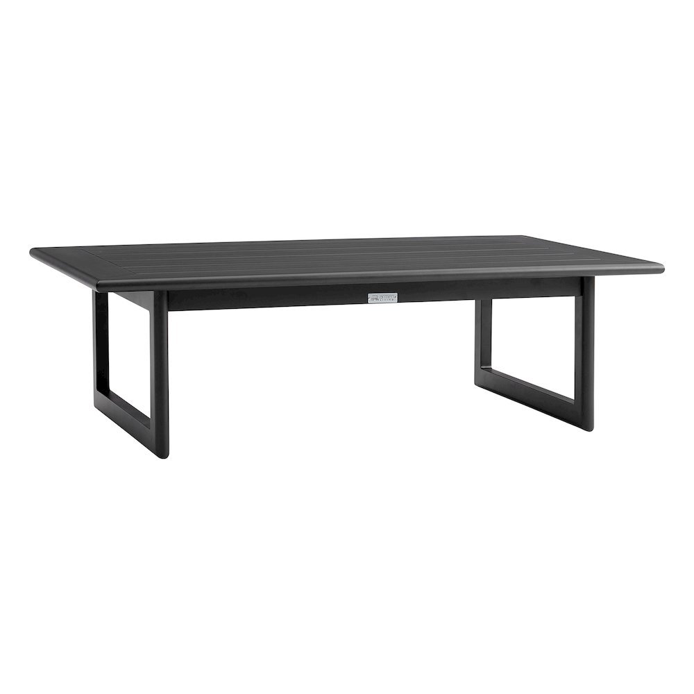 Outdoor Coffee Table – Black Aluminum Patio Table for Outdoor Spaces. Picture 1