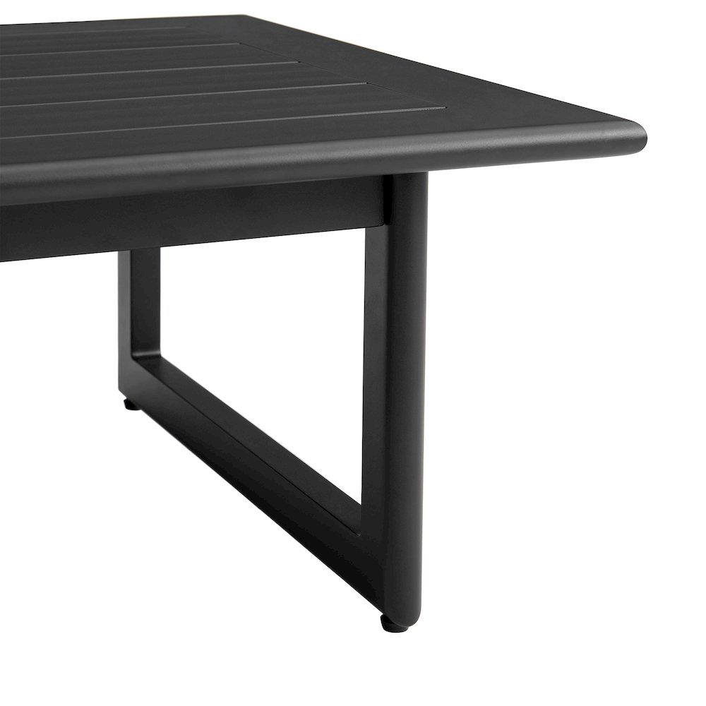 Outdoor Coffee Table – Black Aluminum Patio Table for Outdoor Spaces. Picture 4