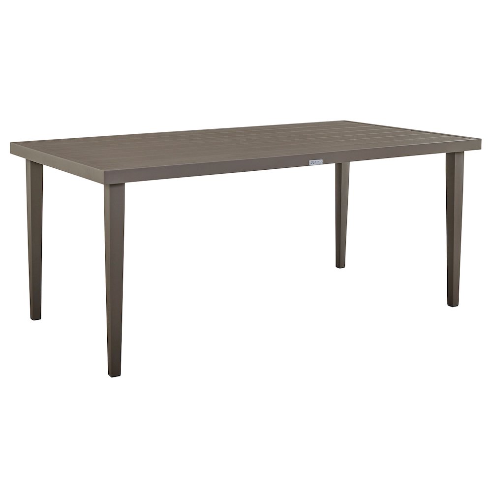Grenada 7 Piece Gray Aluminum Outdoor Dining Set with Gray Fabric. Picture 5