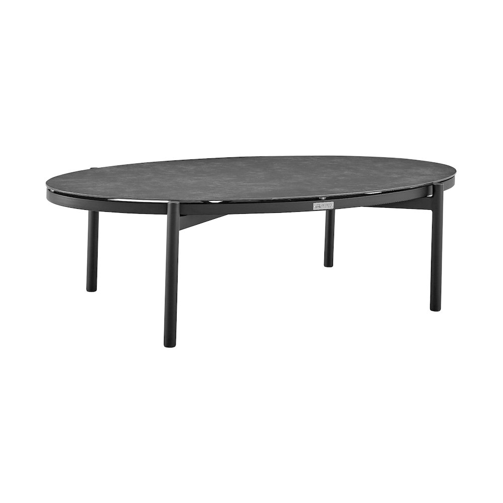 Giotto Aluminum and Ceramic Outdoor Coffee Table in Black. Picture 3