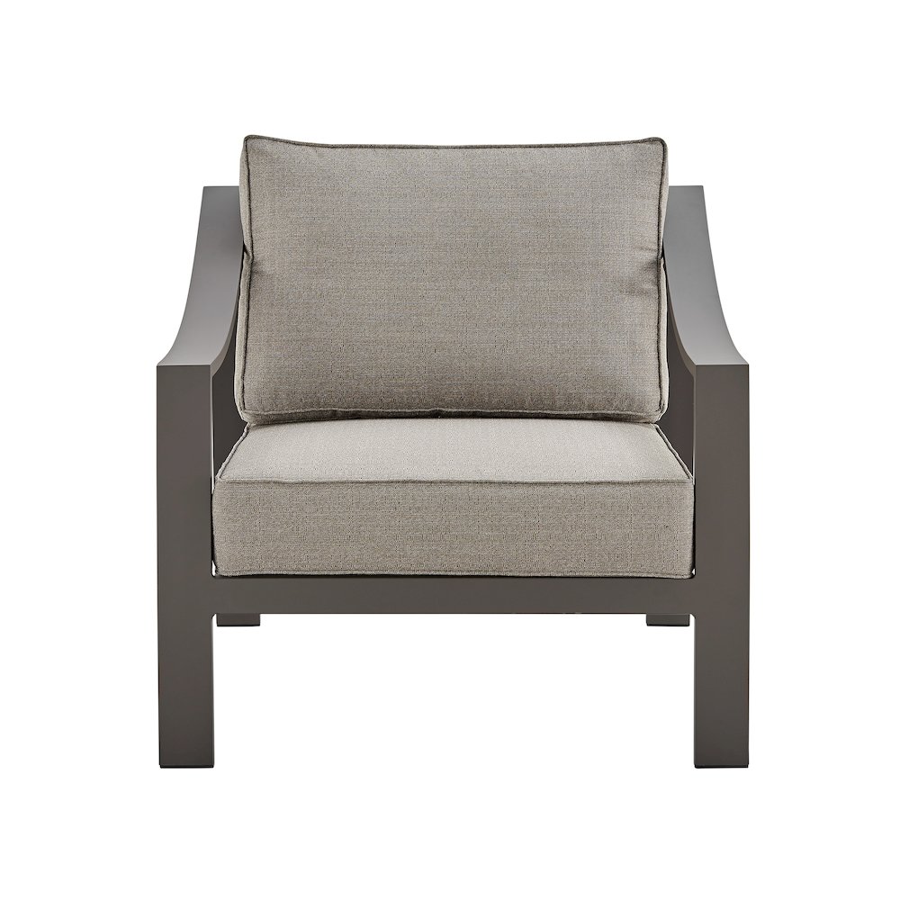 Koda Aluminum Outdoor Chair in Brown. Picture 2