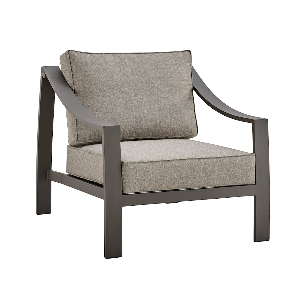 Koda Aluminum Outdoor Chair in Brown. Picture 3
