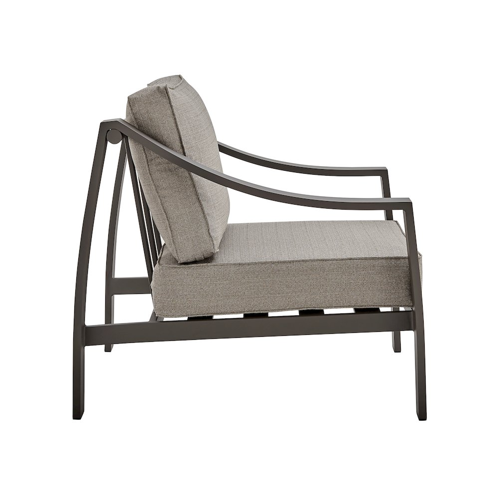 Koda Aluminum Outdoor Chair in Brown. Picture 4