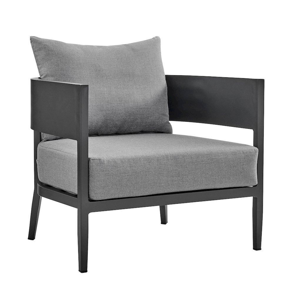 Outdoor Patio Chair – Aluminum Outdoor Furniture in Dark Gray Finish. Picture 1