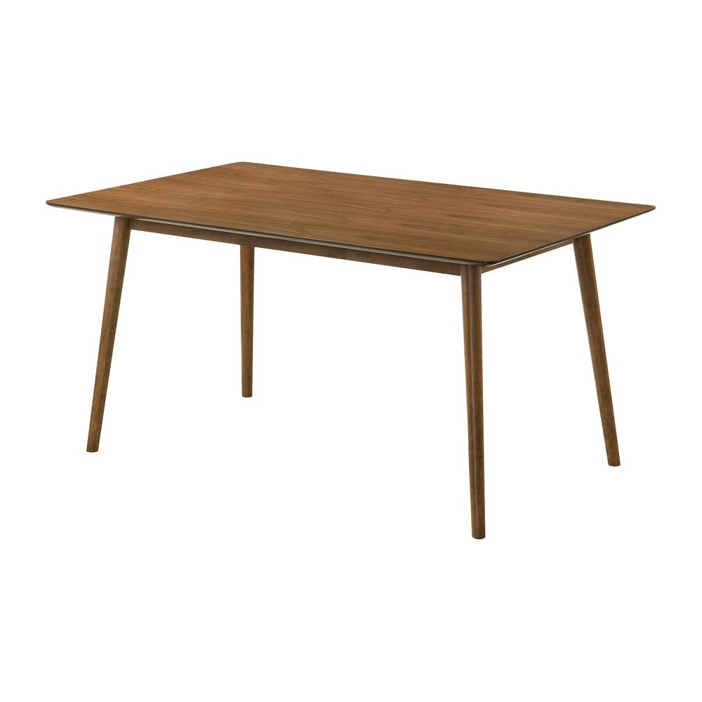 Westmont Santana 5 Piece Walnut Wood Dining Table Set with Orange Fabric. Picture 4