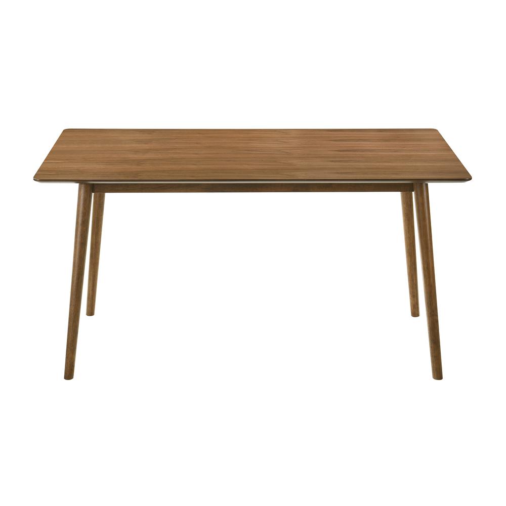 Westmont Santana 5 Piece Walnut Wood Dining Table Set with Orange Fabric. Picture 5