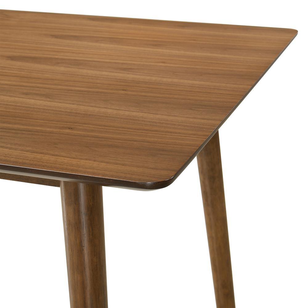 Westmont Santana 5 Piece Walnut Wood Dining Table Set with Orange Fabric. Picture 8