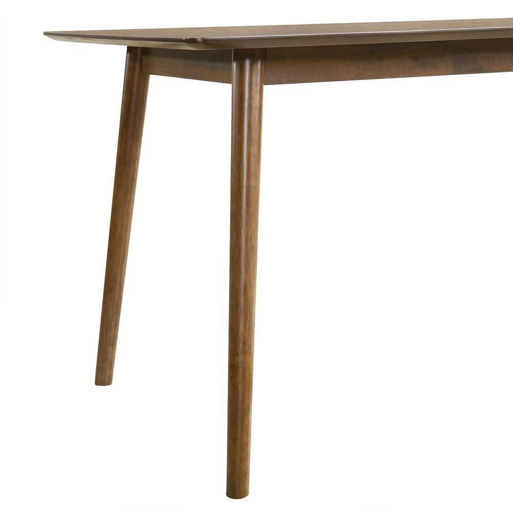 Westmont Santana 5 Piece Walnut Wood Dining Table Set with Orange Fabric. Picture 9