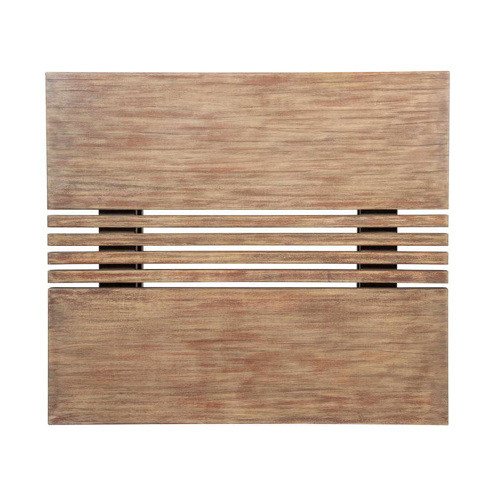 Outdoor Patio 4 Piece Conversation Set in Light Eucalyptus Wood. Picture 11