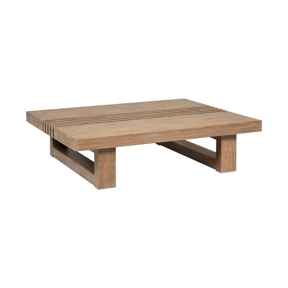 Outdoor Patio 4 Piece Conversation Set in Light Eucalyptus Wood. Picture 7
