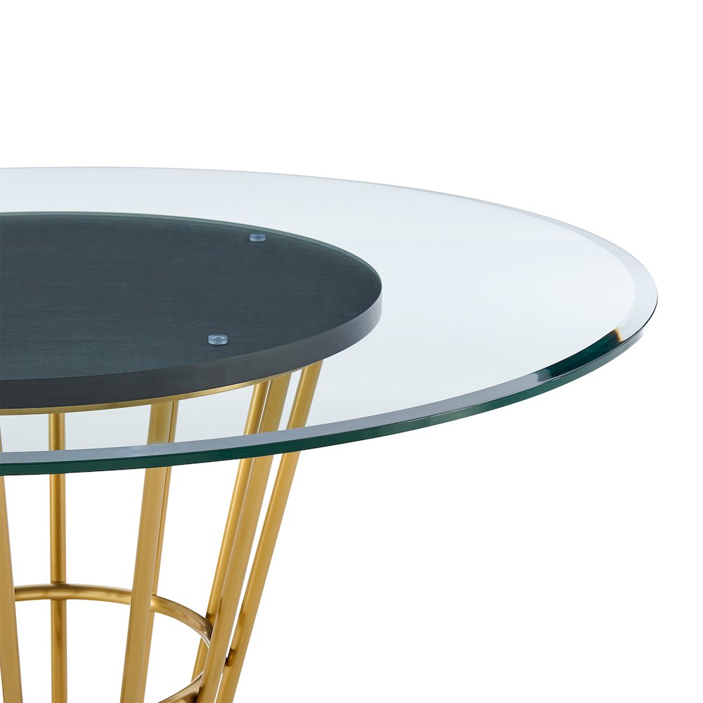 Veronica Shannon 5 Piece Round Glass Dining Table Set. Picture 7
