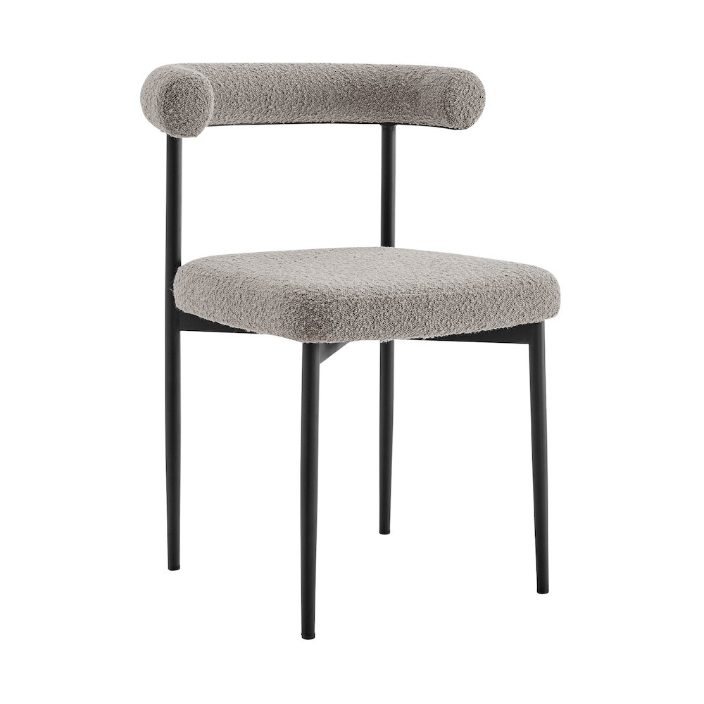 Veronica Shannon 5 Piece Round Glass Dining Table Set with Matte Black Iron. Picture 2
