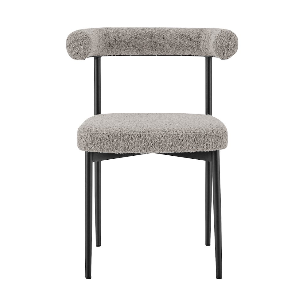Veronica Shannon 5 Piece Round Glass Dining Table Set with Matte Black Iron. Picture 3