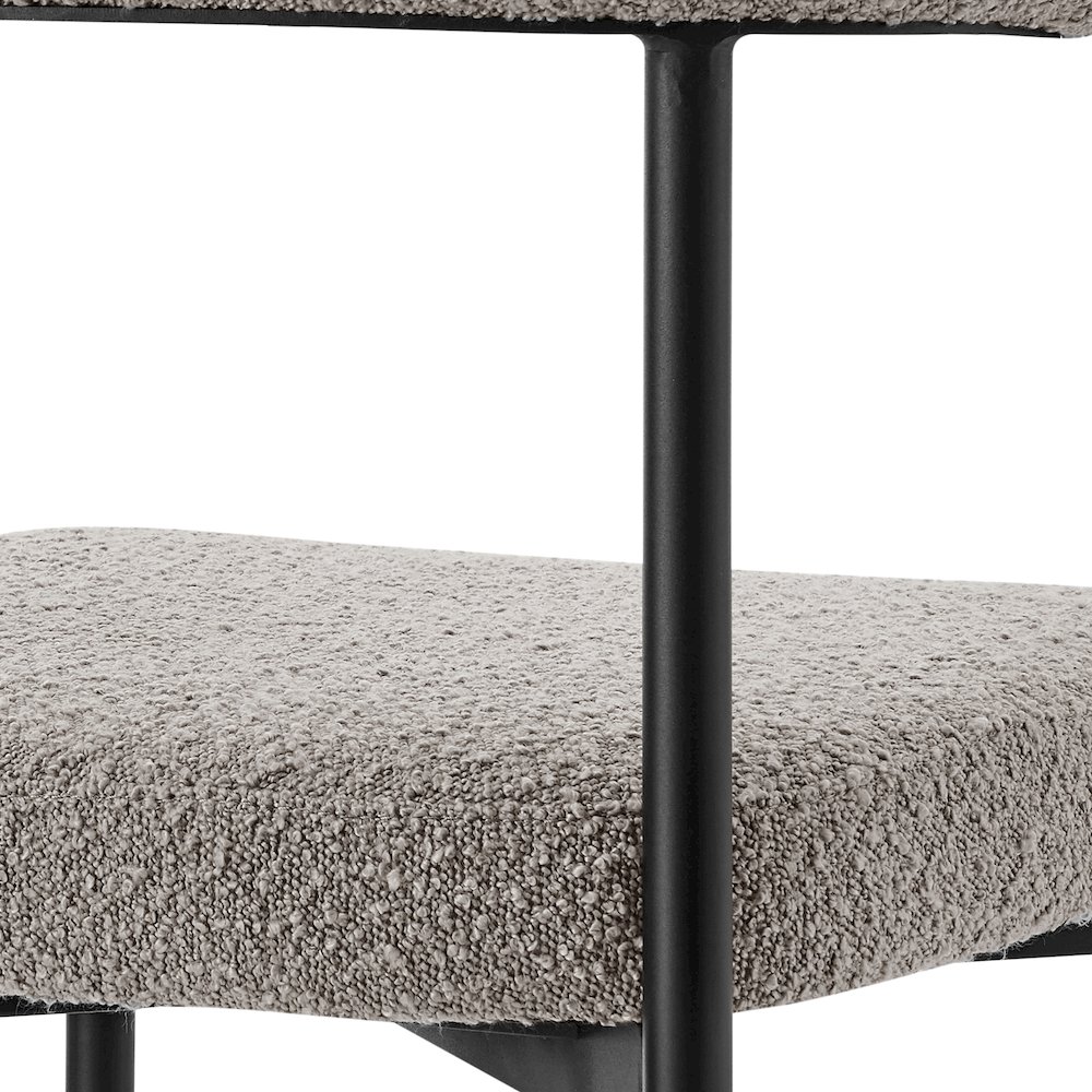 Veronica Shannon 5 Piece Round Glass Dining Table Set with Matte Black Iron. Picture 6