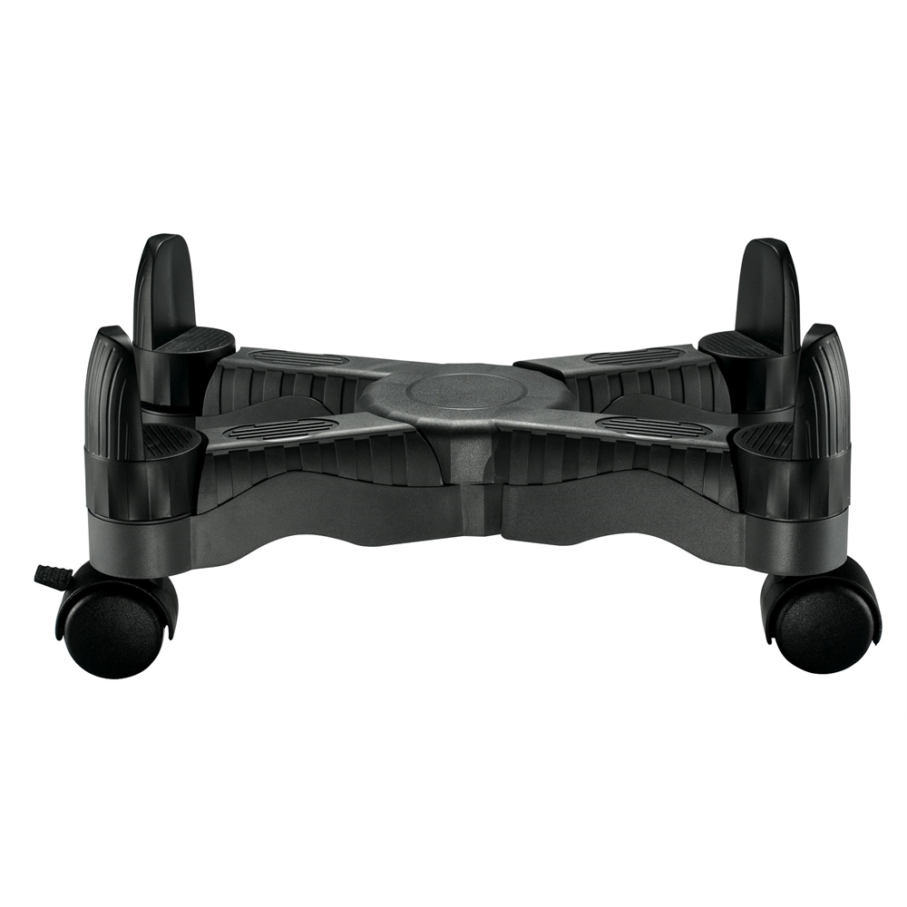WIDTH ADJUSTABLE FROM 75MM/3IN TO 250MM/9.75IN FOR MOST CPUS. EQUIPPED WITH FOUR SWIVEL CASTERS AND 2 BUILT-IN BRAKES. Picture 1