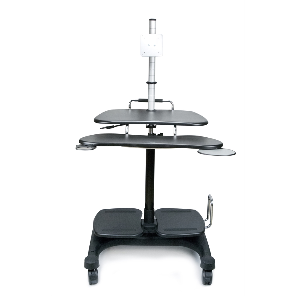 Sit/Stand Mobile PC Workstation w/Monitor Mount. Picture 2