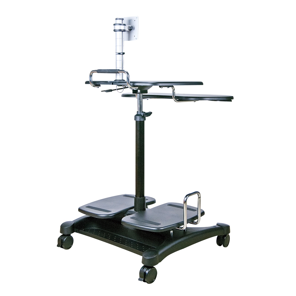 Sit/Stand Mobile PC Workstation w/Monitor Mount. Picture 1