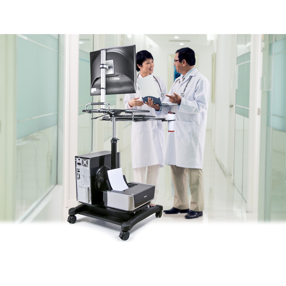 Sit/Stand Mobile PC Workstation w/Monitor Mount. Picture 5
