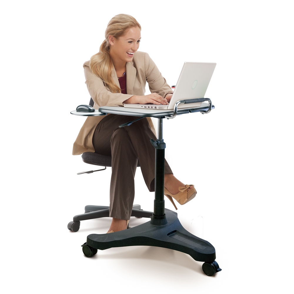 Sit/Stand Mobile Laptop Workstation. Picture 2