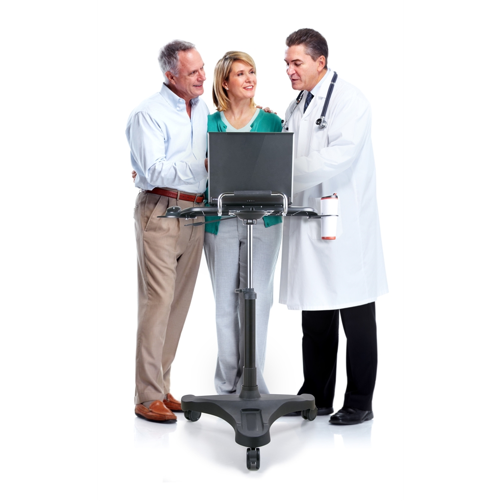 Sit/Stand Mobile Laptop Workstation. Picture 3