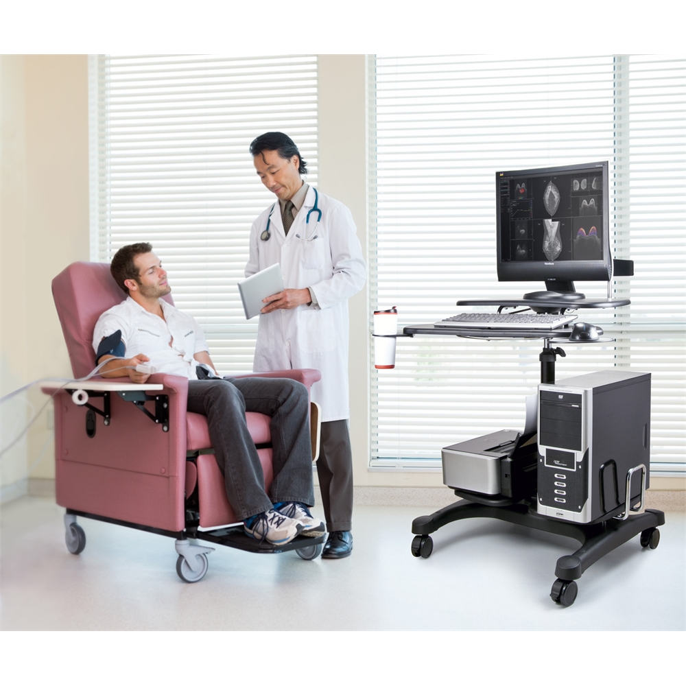 Sit/Stand Mobile PC Workstation. Picture 3