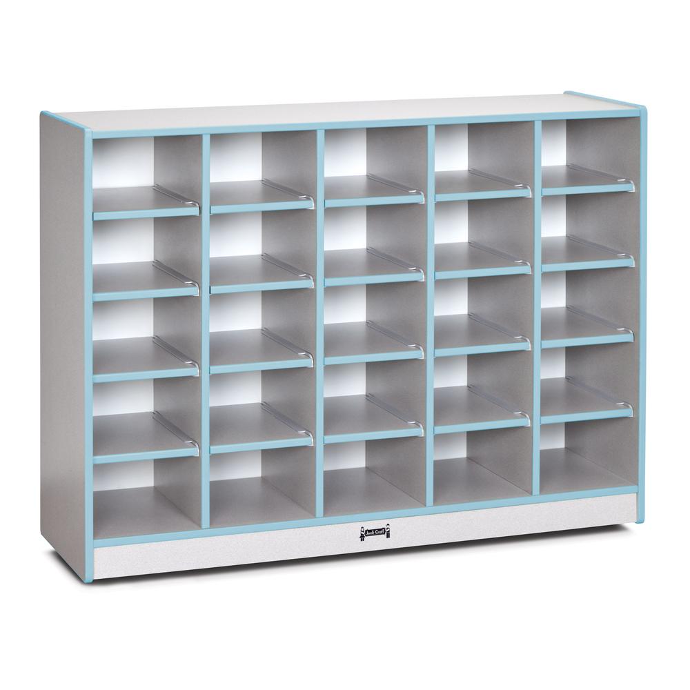 25 Cubbie-Tray Mobile Storage. Picture 1
