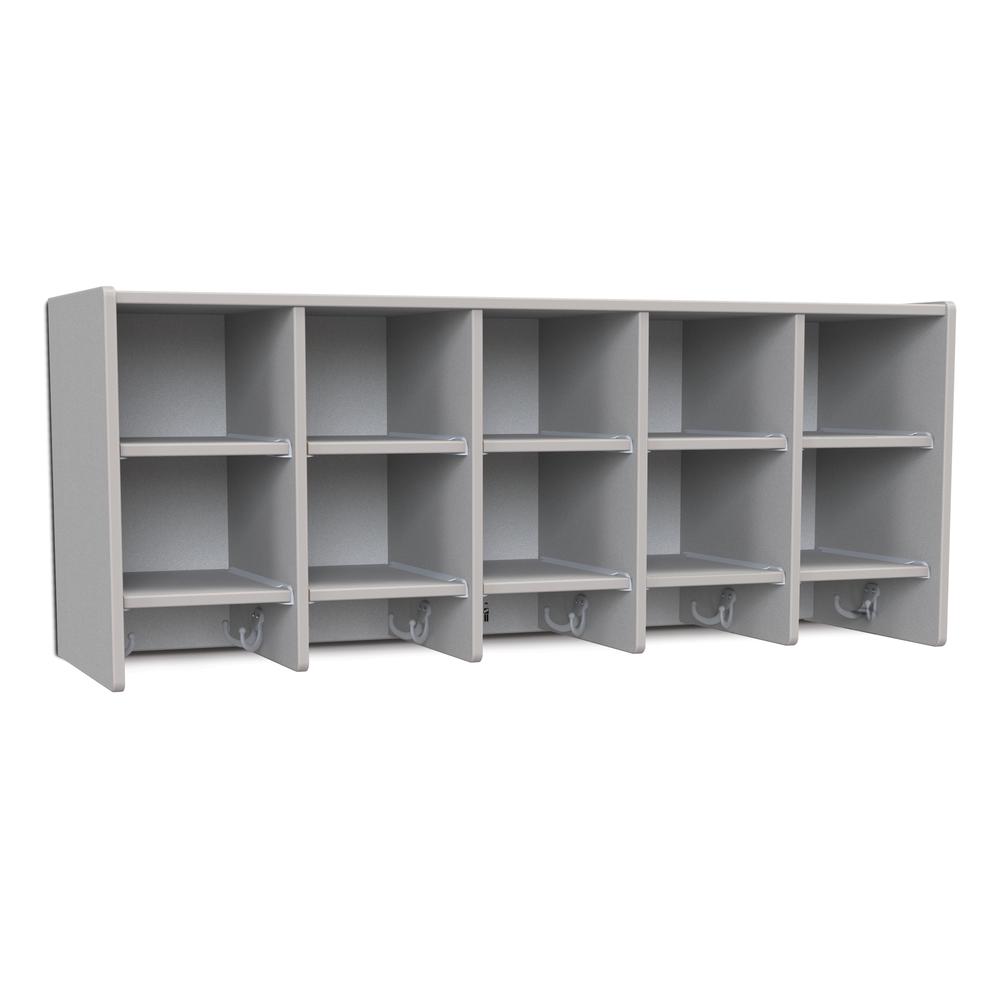 10 Section Wall Mount Coat Locker. Picture 1