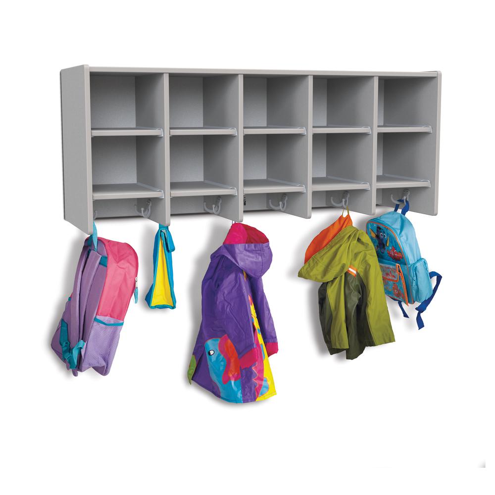 10 Section Wall Mount Coat Locker. Picture 2