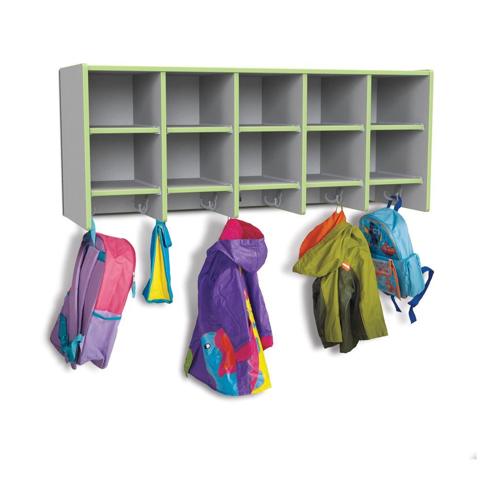 10 Section Wall Mount Coat Locker. Picture 2