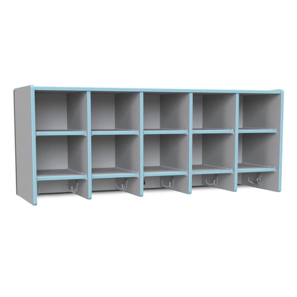 10 Section Wall Mount Coat Locker. Picture 1