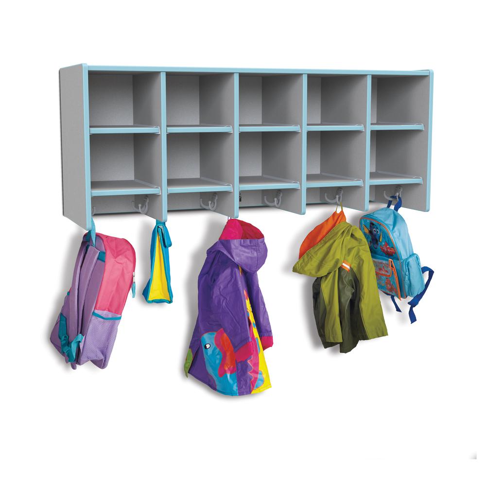 10 Section Wall Mount Coat Locker. Picture 2