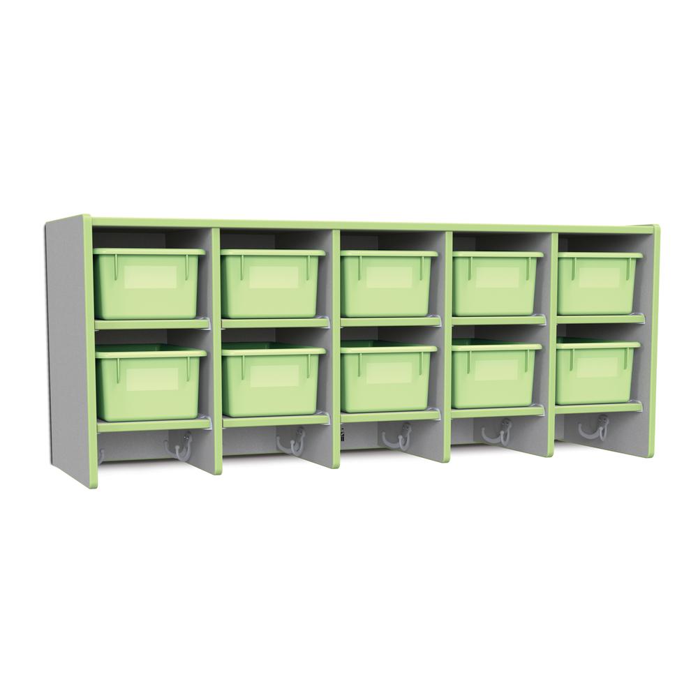 10 Section Wall Mount Coat Locker. Picture 2
