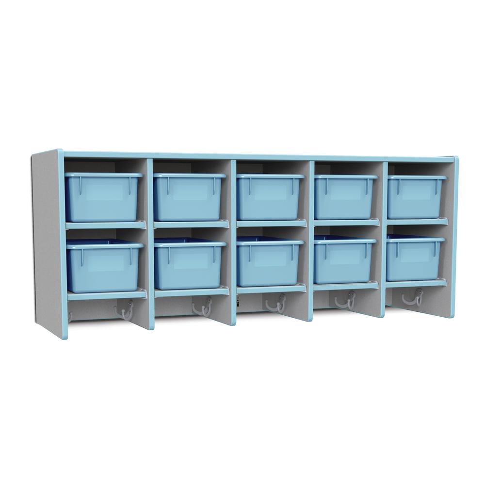 10 Section Wall Mount Coat Locker. Picture 2