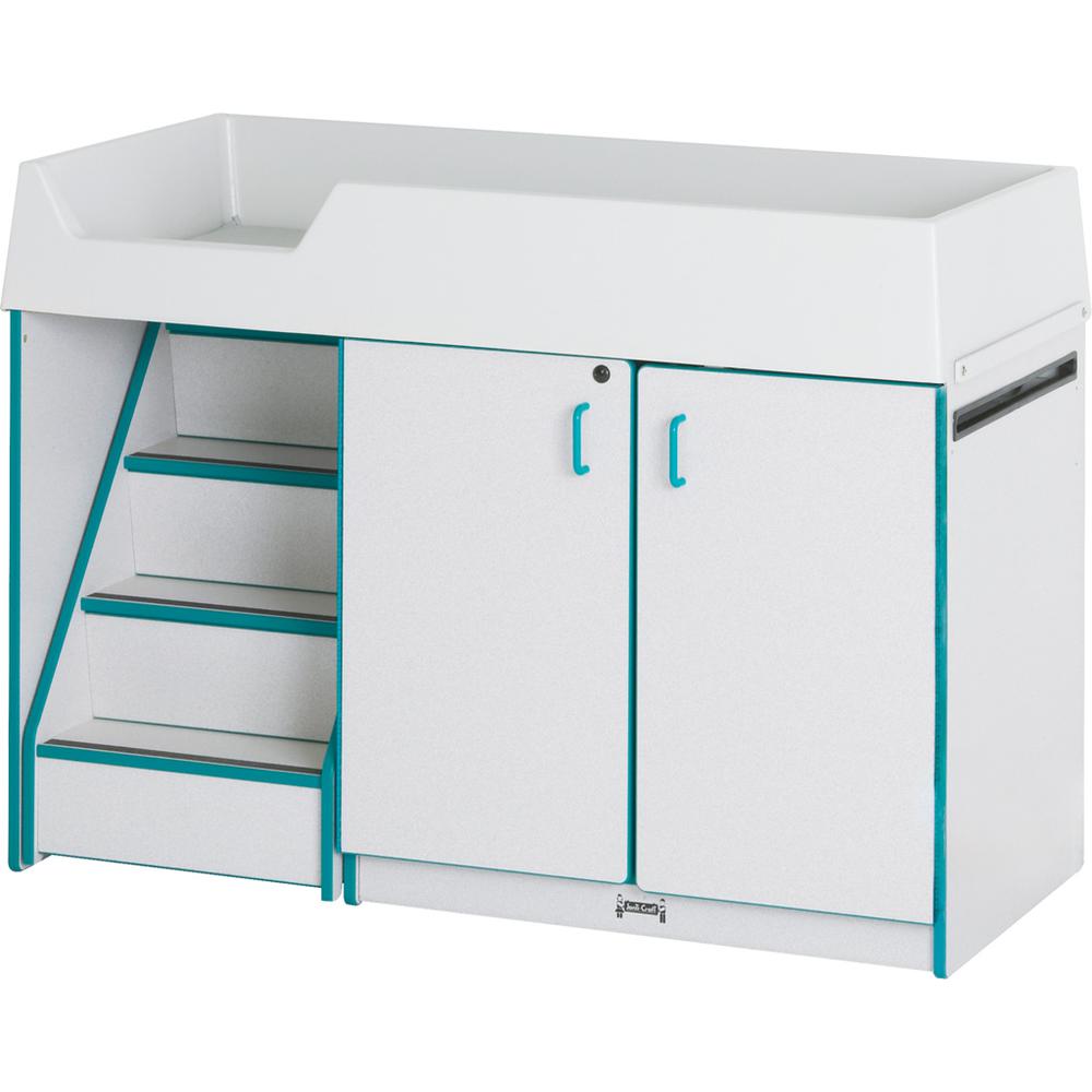 Diaper Changer with Stairs - Left - Purple. Picture 2