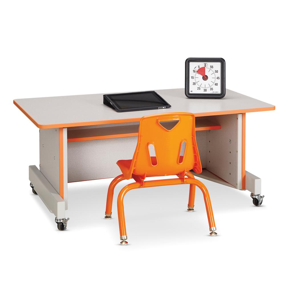 Apollo Single Computer Desk - Purple. Picture 2