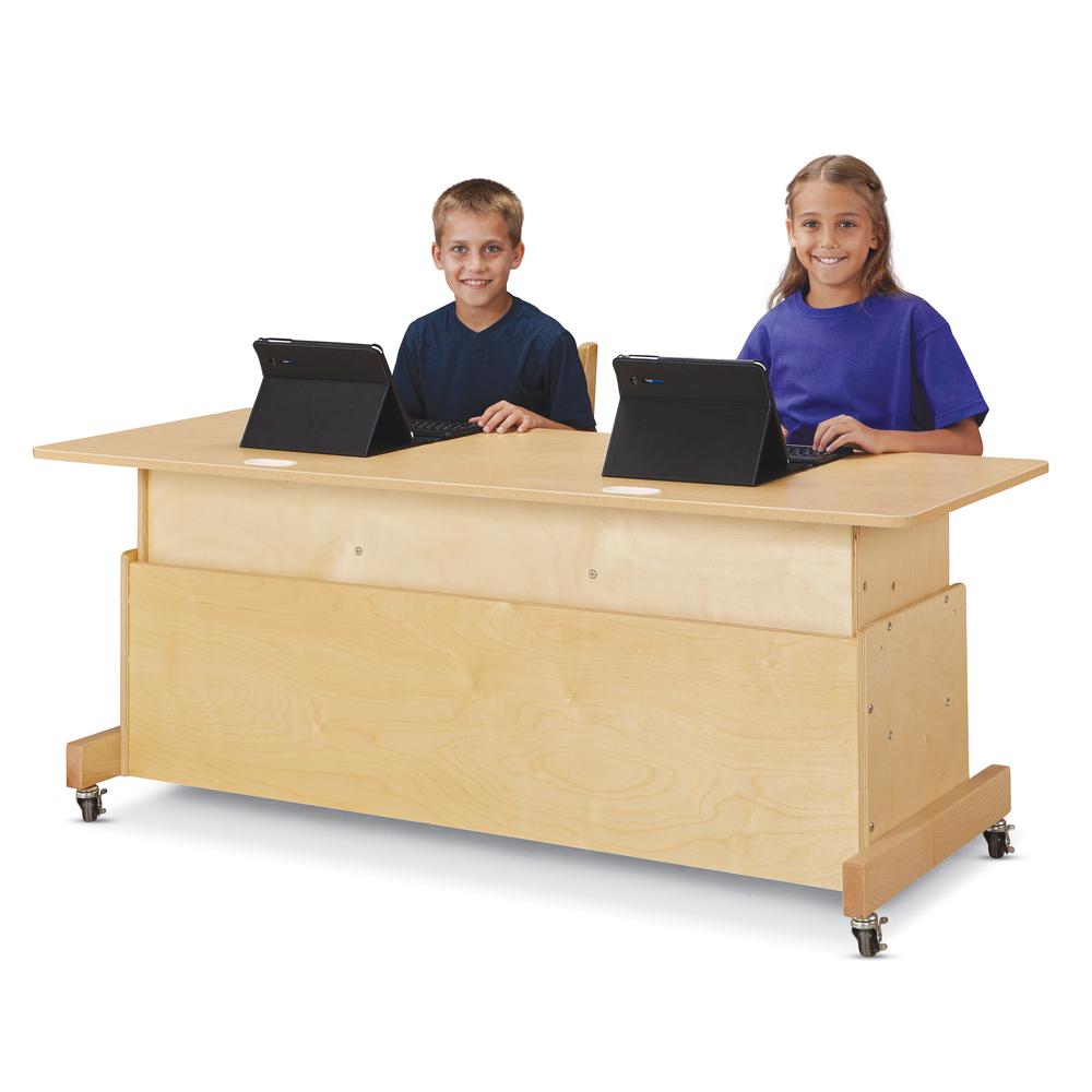 Apollo Single Computer Desk - Maple Top. Picture 10