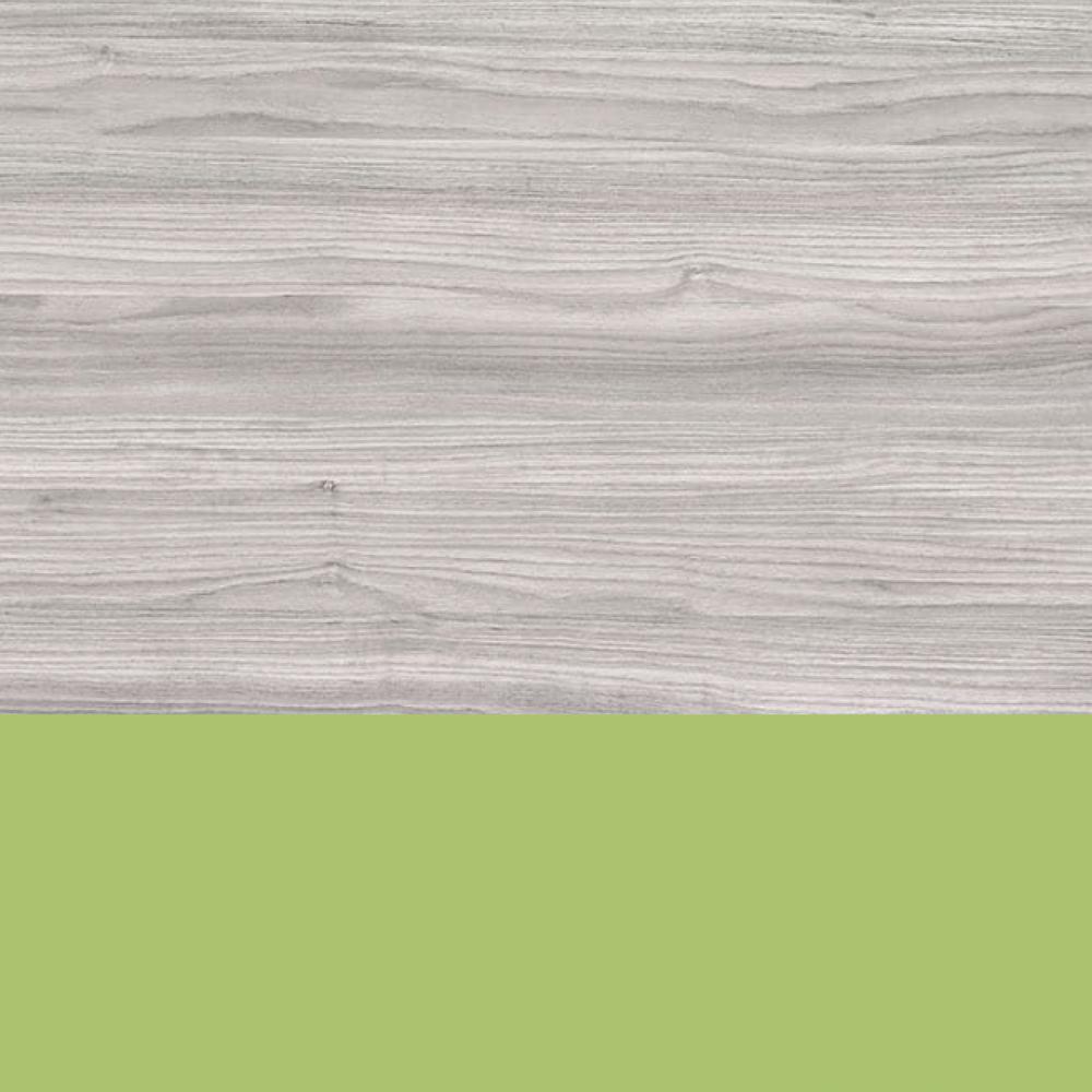 Berries® Horseshoe Activity Table - 60" X 66", E-height - Driftwood Gray/Key Lime/Gray. Picture 2