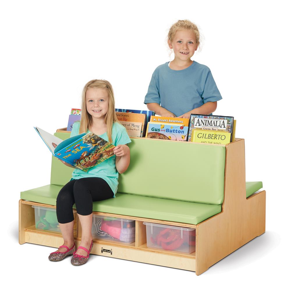 Jonti-Craft® Read-a-Round Couch - Key Lime. Picture 1