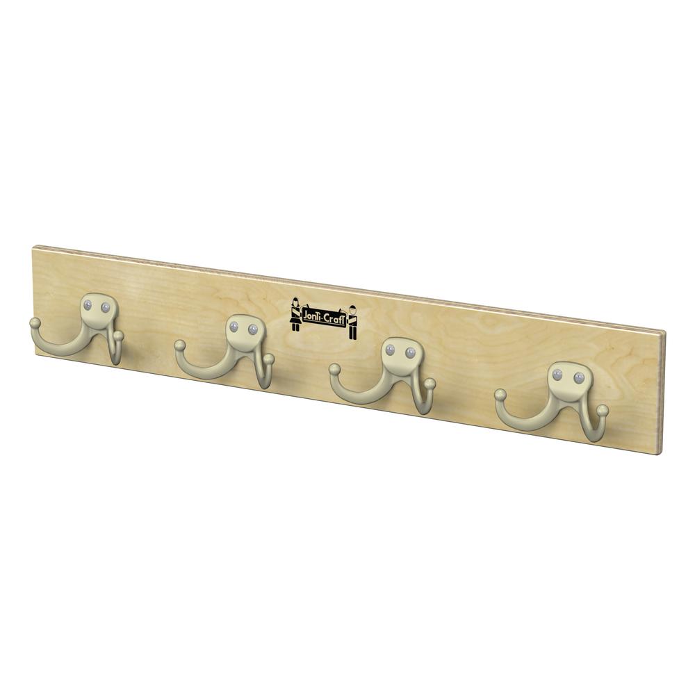 Wall Mount Coat Rail - 4 Hooks. Picture 4