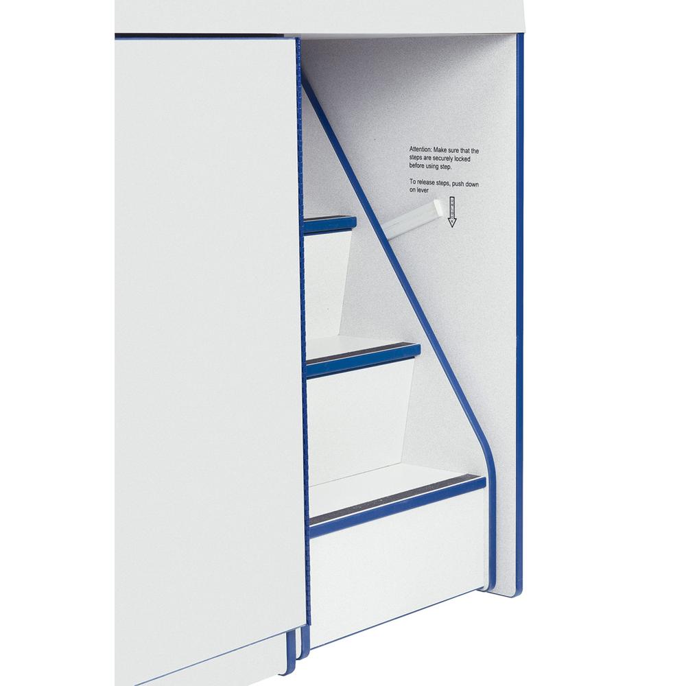 Diaper Changer with Stairs - Left - Teal. Picture 8
