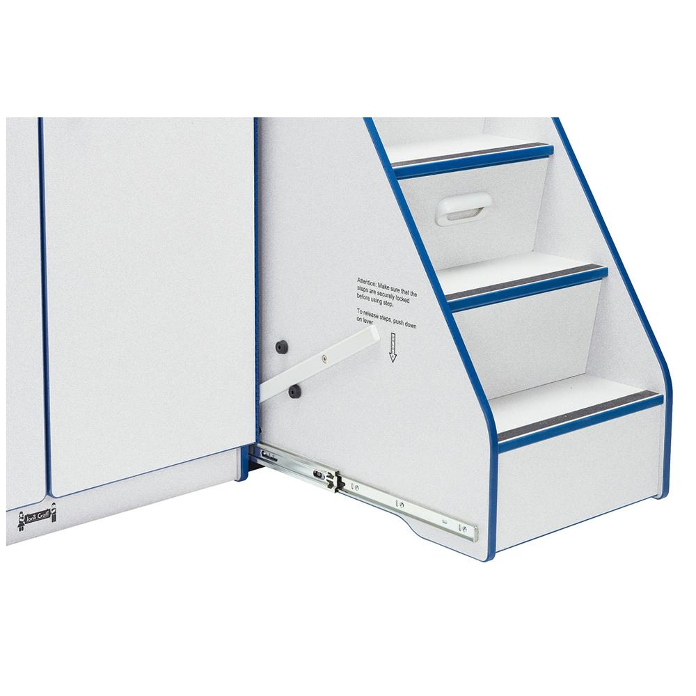 Diaper Changer with Stairs - Left - Teal. Picture 6