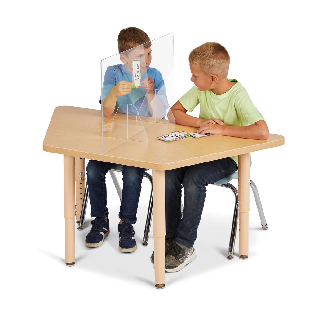 Jonti-Craft® See-Thru Table Divider Shields - 2 Station - 71.5" x 8" x 16". Picture 2