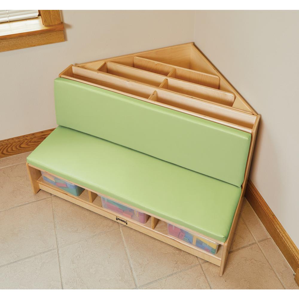 Jonti-Craft® Corner Literacy Nook - Key Lime. Picture 2